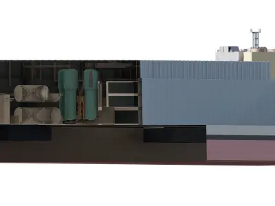 FLOATING NUCLEAR POWERPLANT 3D model
