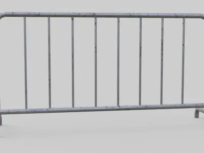 Road Safety Barrier 1 Low-poly 3D model
