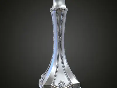 Candlestick silver 3D print model