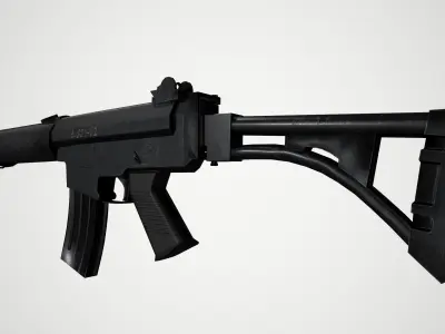 Pindad SS1-V2 Low-poly 3D model