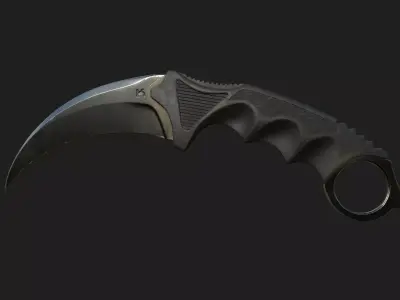 Karambit Knife 3D model 2