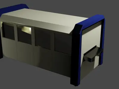 Wave Soldering Machine  Low-poly 3D model