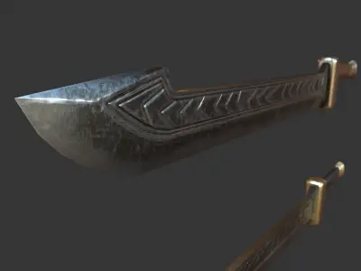 Cleaver Sword Low-poly 3D model