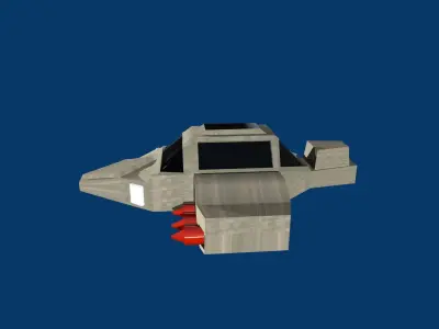 Game Ready Spaceship Low-poly 3D model