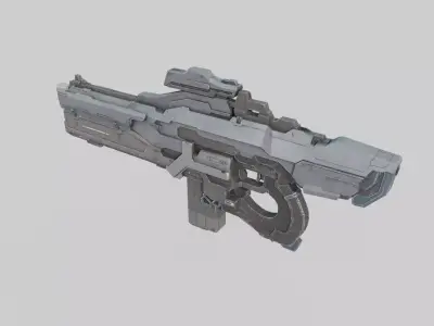 Future Sci-Fi Weapon Automatic Rifle 3D model