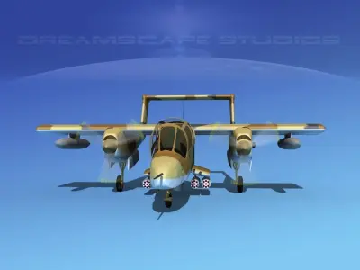 Rockwell OV-10D Bronco US Marine Corps 3D model