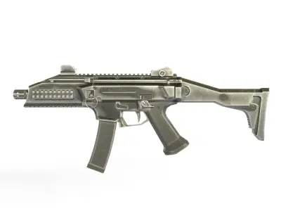 Subfusil CZ-UB Skorpion EVO III Low-poly 3D model