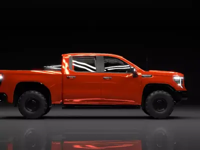 Heavy Duty OffRoad Pickup Truck Rigged 3D Model   3D model