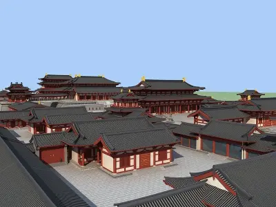 Ancient Chinese Architecture 3D model by lvcan