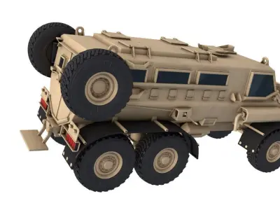 Truck Military Sand Casspir 3D model
