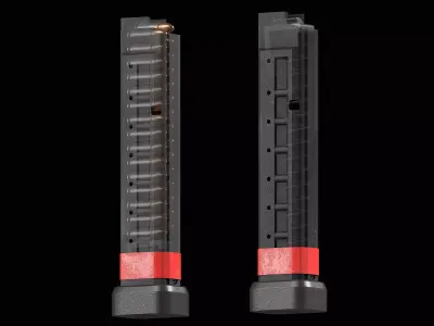 Magazine for 30 rounds of 9x19 cal Low-poly 3D model