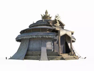 House yurts of nomad 3D model