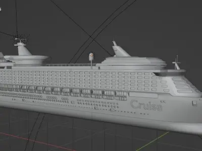 Cruiser  Ship 3d Model 3D model 3D model purchase