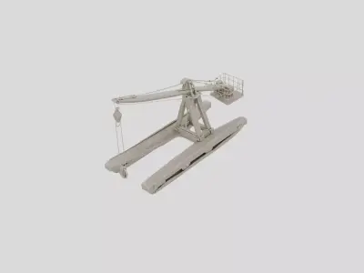 Fantasy Wooden Dock Crane for 3D print 3D model
