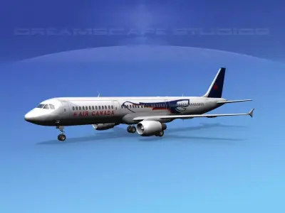 Airbus A321 Air Canada Eagle 3D model