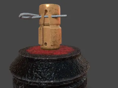 WWII - Type- 97 Japanese hand grenade Low-poly 3D model