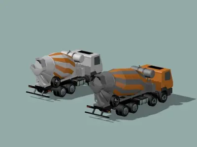 Truck mixer MAZ 3D model