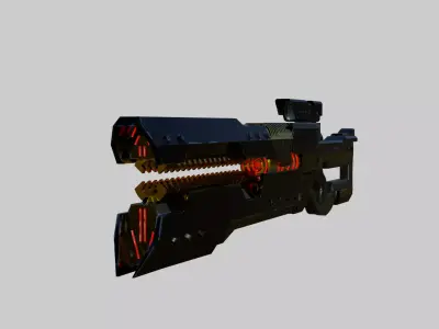 Scifi Gun Low-poly 3D model buy