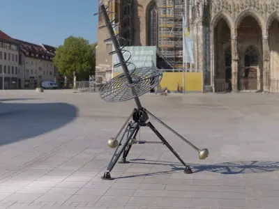 Antenna Helical 01 Low-poly 3D model