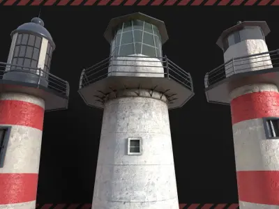 Lighthouses Package Low-poly 3D model