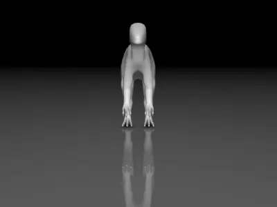 Low Poly Raptor Base Mesh Free low-poly 3D model