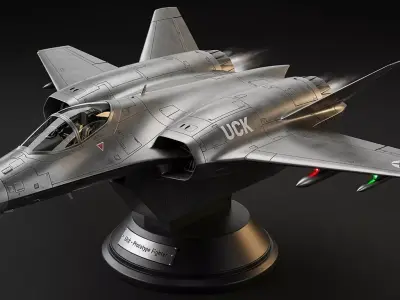 Fighter Jet 3D Model  STL FBX OBJ  File 3D model
