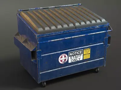 Old Dumpster Low-poly 3D model purchase