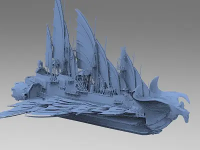 Winged Eagle Fang Master Kings Airship 3D model