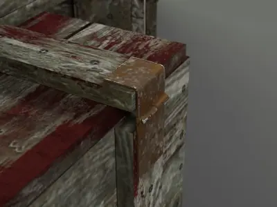 Crate with Gas masks 3D model