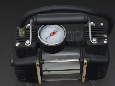 Realistic High-Speed Electric Air Pump 3D Model 3D Model Low-poly 3D model