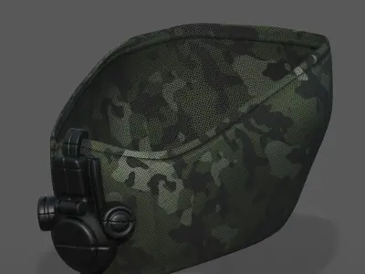 Gas mask helmet 3d model military combat fantasy  Low-poly 3D model