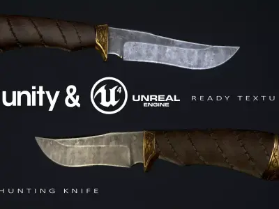 Hunting Knife BEAR Low-poly 3D model