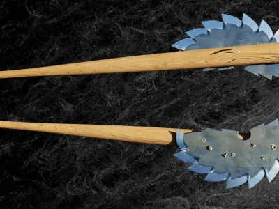 POST APOCALYPTIC MELEE WEAPON BAT Low-poly 3D model