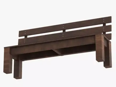 Park Bench 03 3D model