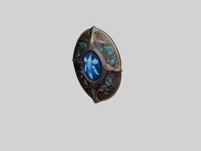 Arcane Guardian Shield Mystic 3D Asset  3D model