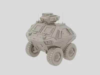 Wheeled Armored Recon Vehicle for 3D print 3D model
