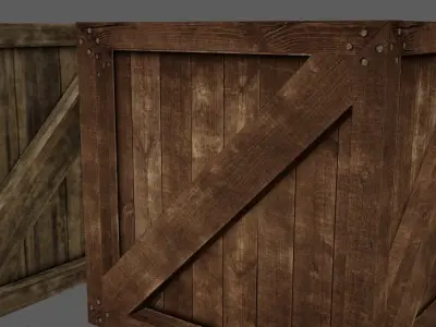 boxes low poly models Wooden Crates Low-poly 3D model
