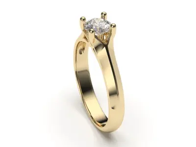 solitaire with ring sizes  8 part S109 3D print model