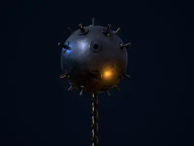 Sea Mine Low-poly 3D model
