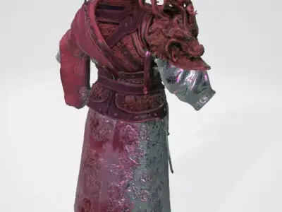 Dragon Armour - BlackMyth Wukong Leather and Steel Low-poly 3D model