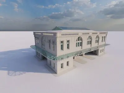 Commercial building-building classic 3D model buy