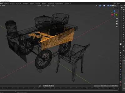 Daal Chawal Food Cart 3D model