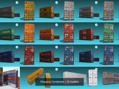 Shipping Containers 3D Model Pack
