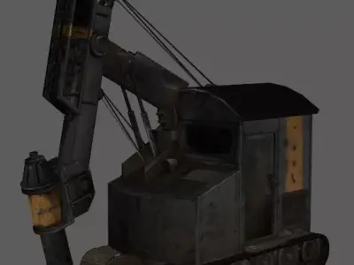 advanced construction vehicle Low-poly 3D model