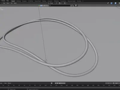 Rubber knot Low-poly 3D model