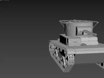 T-26 tank 3D model