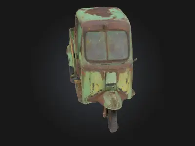Rusty Relic  Weathered Remains of a Forgotten Era 3D model