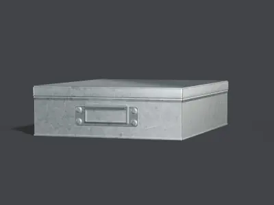 Galvanized Iron Box 001 S 3D model