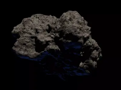 Asteroid Space Meteor Rock 3D model