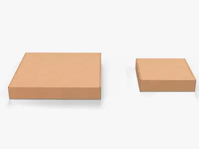 Mailer Boxes - Low Profile Set 3D model